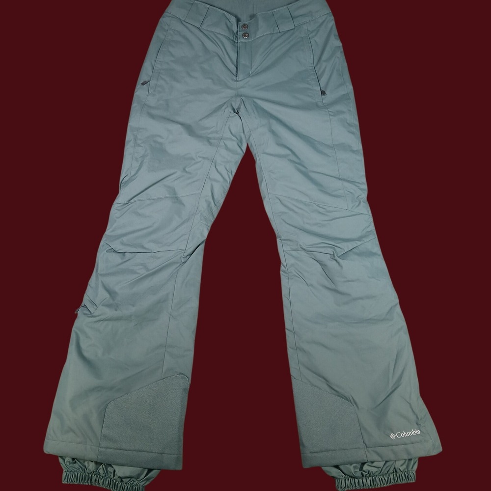 Columbia Snow Pants Women's S Omni-Heat Green Nylon Insulated Snowboard